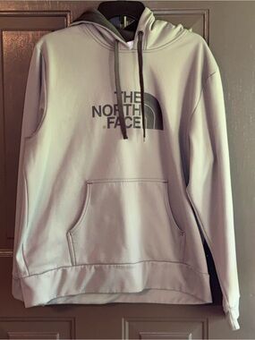 The North Face Light Gray Logo Pullover Hoodie
